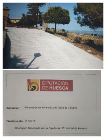 Obra de renovación del firme en Calle Única de Viacamp financiada por el...